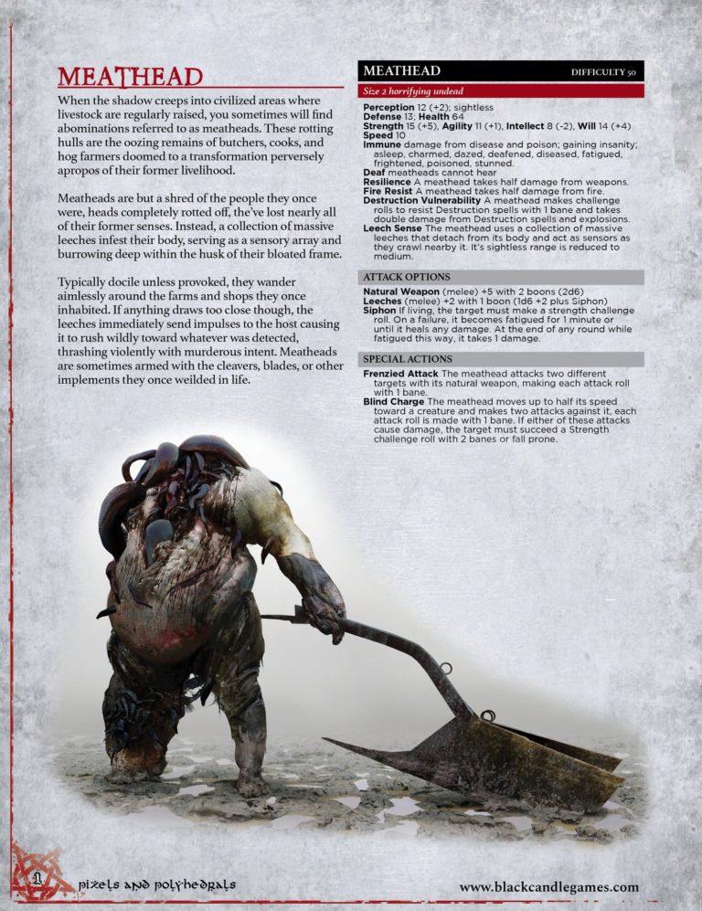 Pixels and Polyhedrals The Meathead Black Candle Games